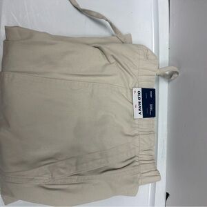 Old Navy Cream/Tan Pull-On Chino Pants